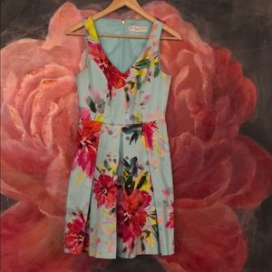 Trina Turk turquoise & floral dress